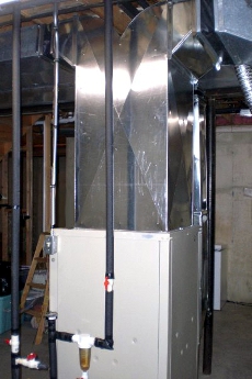 Geothermal air ducting distributor